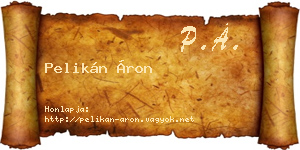Pelikán Áron névjegykártya